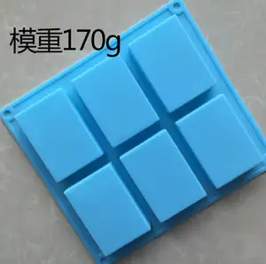 6 even rectangular handmade soap hot DIY silicone mould continuous mold cake mold chocolate