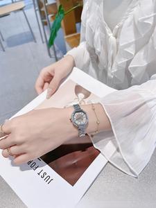 Professional Sleek Octagonal Light Blue Dial Silver Stainless Steel Band Quartz <strong>Watch</strong> for Women Summer <strong>Vacation</strong> - Product Image 4