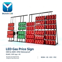 Fabricante Original Chino OEM y ODM, Letrero LED de Precio para Gasolinera, Letrero LED Digital de Precio de 10 Pulgadas 888.8, Letrero LED Rojo de Precio