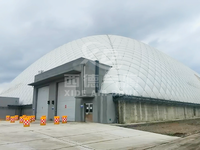Usine de stockage de charbon industriel de haute qualité Couverture de membrane en PVDF personnalisée Tente gonflable de construction à dôme d'air de vente chaude