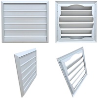 Grille d'aération à gravité en plastique de qualité industrielle pour atelier/entrepôt, dispositif de prévention du retour d'air pour l'extérieur et le salon