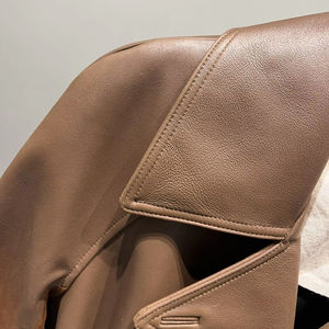 <span class=keywords><strong>Cappotto</strong></span> in pelle scamosciata alla moda da <span class=keywords><strong>donna</strong></span> aderente giacca doppiopetto giacca giacca in <span class=keywords><strong>camoscio</strong></span> a vita calda per l'autunno - Product Image 4