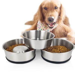 Lihong atacado tigela de animal de estimação, tigela de cão de aço inoxidável antiderrapante de alta qualidade, tigela de comida para gato, alimentador de animais de estimação multi-tamanho - Product Image 4