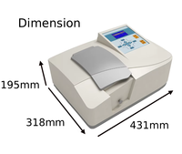 Tungsten Lamp Digital Lab Visible Spectrophotometer With Wavelength Range 320-1100Nm