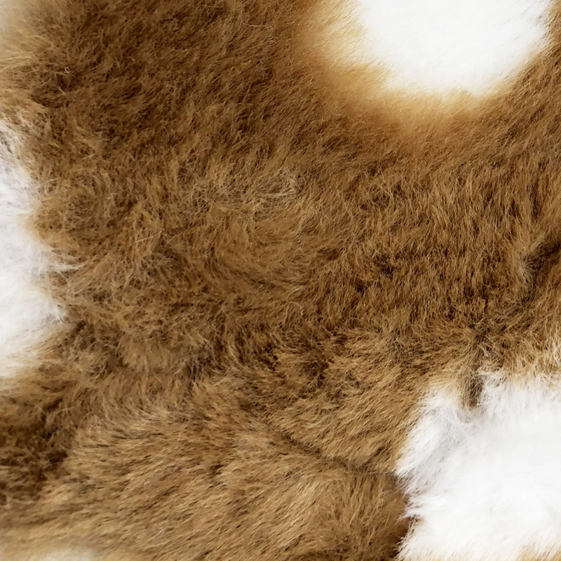 Wholesale faux Rabbit fur fabric in faux fur fabric polyester woven plush printed fabric Made in China