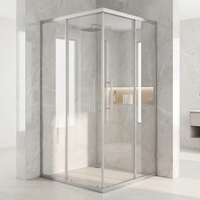 Nouvelle Cabine de Douche Moderne Populaire sur Mesure avec Cadre Coulissant 8mm en Alliage d'Aluminium Écologique à Bord Fin pour Salle de Bain
