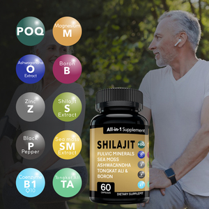 Wellbody แคปซูลมอสจากทะเล Shilajit 8-1 Ashwagandha Tongkat Ali boron magnesium ฉลากส่วนตัวสำหรับโรงงานผู้ใหญ่ /odm - Product Image 5