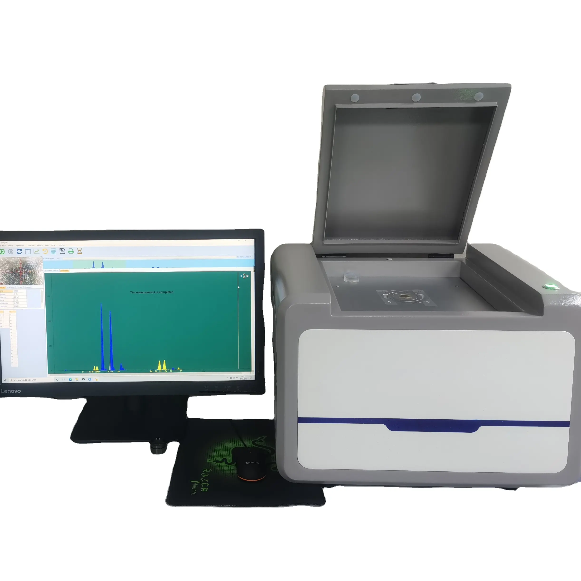Analizador XRF de Metal dorado para escritorio, espectómetro de rayos X para pruebas de elementos metálicos múltiples, DX-2800M tipo SDD