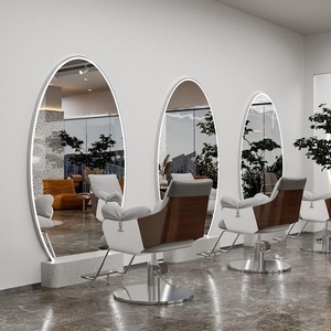 Espejo de Barbería 2026 Sober Net Red, Espejo de Doble Cara para Salón de Belleza, con Luz LED - Product Image 2