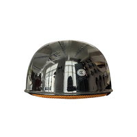 BYB/RNG negro brillante gorra de béisbol Retro medio sombrero casco Pedal luz gorra casco de motocicleta