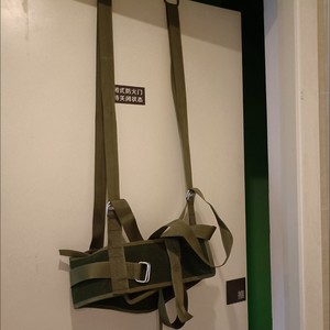 Ceinture de fixation lombaire en toile verte avec suspension de poids, dispositif de chute de brique pour barre horizontale, pour étirer la taille, les jambes et le bassin - Product Image 2