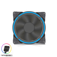 Ventilateur de radiateur en plastique de contrôle de température intelligent ARGB silencieux de 8cm pour le matériel de dissipateur thermique de boîtier d'ordinateur