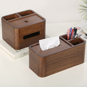 Caja de pañuelos rectangular de madera maciza Huina, diseño moderno, color personalizable, impresión digital, duradera, ahorradora de espacio, uso multipropósito - Product Image 1