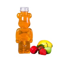 700ml Conteneur de stockage de collations en forme d'ours en PET de haute qualité avec bouchon à couronne pour jus de thé café-Commande minimum 100 pièces