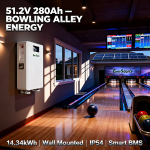 Batterie au lithium 51,<span class=keywords><strong>2</strong></span> V 48 V 280 Ah 14 kWh pour système solaire hors réseau, montage mural avec roues - Product Image 2