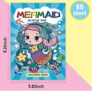 Grosir hadiah mainan gambar buku mewarnai Unicorn putri duyung kartun untuk anak-anak - Product Image 2