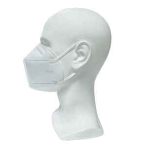 หน้ากากป้องกัน KN95แบบใช้แล้วทิ้งสีขาวพร้อมผ้ากันฝุ่น - Product Image 2