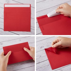 Enveloppes de Noël couleur métallique, auto-adhésives, avec autocollants dorés pour cartes de vœux, invitations, cartes postales - Product Image 4