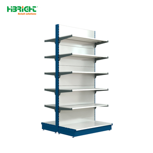 Heavy Duty Double-Sided Supermarket Display Rack Adjustable Metal Gondola Shelving Freestanding Retail Store <b>Shelf</b> - Product Image 2