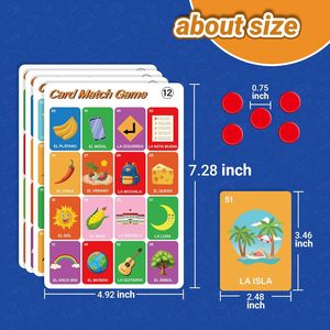 เกมการ์ดบิงโกแบบเม็กซิกัน, เกมบิงโกสำหรับการเรียนรู้ภาษาสเปนในโรงเรียนอนุบาล, กิจกรรมการเรียนรู้สำหรับเด็กก่อนวัยเรียน, เกมกระดานสำหรับครอบครัว - Product Image 4