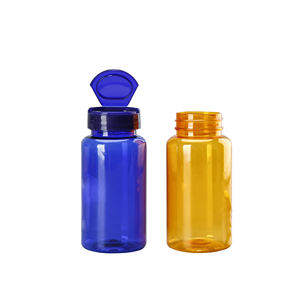 ขวดยาเม็ดพลาสติกสีน้ำเงินสำหรับใส่วิตามินขวดกว้าง100มล. 120มล. 200มล. สำหรับสัตว์เลี้ยงสั่งผลิตได้ - Product Image 2