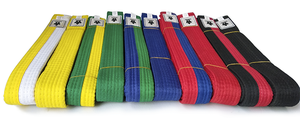 Cinturón <span class=keywords><strong>Amarillo</strong></span> de <span class=keywords><strong>Karate</strong></span> y Taekwondo de Tela de Algodón Hecho a Medida con Bordado - Product Image 2