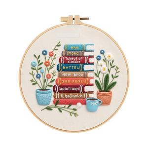 Nuevo paquete <span class=keywords><strong>de</strong></span> <span class=keywords><strong>libros</strong></span> Kit Diy Material <span class=keywords><strong>de</strong></span> bordado hecho a mano con árbol Flor Mariposa Manual en inglés - Product Image 4