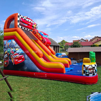 Château gonflable commercial en forme de voiture pour enfants, château de saut gonflable pour fêtes, toboggan gonflable extérieur en forme de voiture pour événements