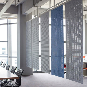 Paravent suspendu moderne et minimaliste insonorisant en feutre ajouré, cloison de <span class=keywords><strong>bureau</strong></span> décorative, séparateur d'espace - Product Image 6