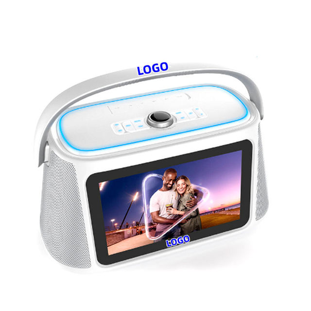 Mini Karaoke Speaker with Touch Screen Party Speaker Home Theater Sound System Speaker Professional Subwoofer Speakers with Mic