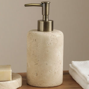 סיטוני ואז אבן טרוורטין מודרני בעבודת יד קרפן עבור קרם קוסמטי לשימוש חדר אמבטיה - Product Image 5