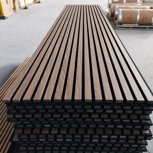 Paneles de listones de pared acústicos de dormitorio decorativos modernos con MDF y fibra de poliéster para absorción de sonido de hotel y oficina - Product Image 5