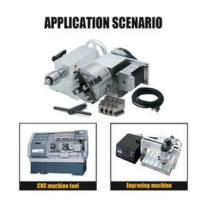 Hltnc Máy tiện <span class=keywords><strong>6</strong></span>:1 chính xác 0.05mm K12 100mm 4 hàm Chuck trục thứ 4 với NEMA 23 động cơ bước Bàn Quay dviding đầu máy tiện <span class=keywords><strong>CNC</strong></span> - Product Image 5