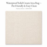 Tapis imperméable pour salon et chambre à coucher, couleur unie, nouveau, sans lavage, essuyable, en soie de diatomée de qualité supérieure, style crème, tapis de chevet