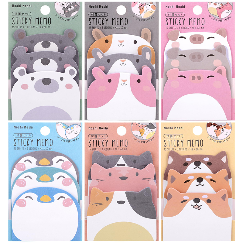 Customizable Cute Animal Sticky Notes Mini