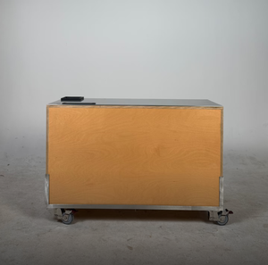 Carrito de Café Móvil Multifuncional de Madera con Diseño Moderno, Enchufe y Plegable - Product Image 5