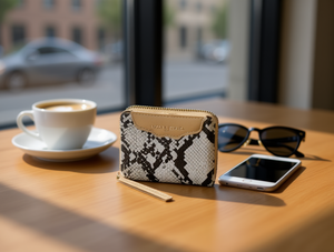 Portafoglio da donna con motivo serpente, piccolo, in PU, alla moda, per uso quotidiano - Product Image 2