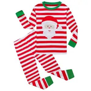 Conjunto de pijamas de Navidad para niñas, ropa de dormir de Papá Noel para invierno