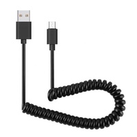 Câble USB magnétique élastique en cuivre pur TPE 3A à charge rapide, personnalisé OEM, coloré, en spirale, pour banques d'alimentation et téléphones mobiles