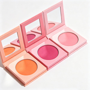 Colorete en Polvo Prensado de Marca Privada, Acabado Mate, Suave y Fácil de Difuminar, Larga Duración, Tono Melocotón Rosa Bebé, Fabricante OEM - Product Image 1