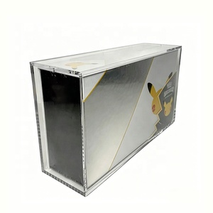 Boîte de présentation magnétique en acrylique personnalisable et anti-poussière, idéale pour le rangement et la protection des cartes Pokémon UPC et des coffrets cadeaux de festival - Product Image 1