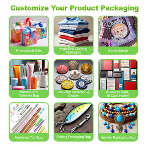 UIOWIO Assortiment de Tailles en Plastique avec Fermeture à Glissière Anneaux Transparents Boucles d'Oreilles en PVC Transparent Pochette de Rangement de Bijoux Sacs Scellables <span class=keywords><strong>Anti</strong></span>-ternissement - Product Image 4