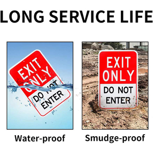 Keluar Saja Jangan Masukkan Tanda, 18 "X 12" .04 "Tanda Reflektif Aluminium Bebas Karat Alumini-uv Dilindungi dan Tahan Cuaca - Product Image 3