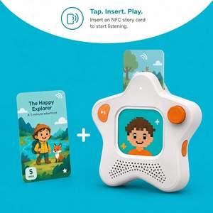 XDT Talking Toys Portable NFC Educational Toy for Kids 5-7 Years Screen-Free Audio Night <b>Light</b> Sleep <b>Timer</b> CE RoHS Certified 4G - Product Image 5