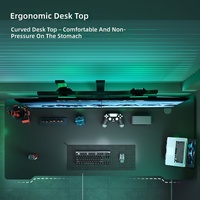 Escritorio de Computadora Rectangular Autoensamblable con Base de Acero, para Hogar, Juegos, Estudio u Oficina, Compatible con PC de Torre, Ideal para Dormitorio