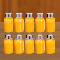 Bouteille à jus en verre réutilisable de 5 oz avec bouchon en acier inoxydable, gobelet en verre, contenants de stockage de liquides pour boissons, réfrigérateur, voyage