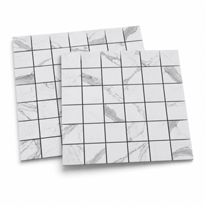 Mosaïques en marbre blanc Calacata, motifs de mosaïque en marbre blanc, carreaux de mosaïque en marbre blanc de Carrare - Product Image 3
