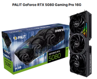 Kartu Grafis Baru Palit GeForce RTX 5080 GamingPro 16G GDDR7 RTX5080 GPU PCI Express Fan untuk Workstation.