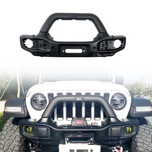 Defensa Delantera de Acero de Alta Calidad Estilo <span class=keywords><strong>Corto</strong></span> y Parachoques Trasero para Accesorios <span class=keywords><strong>Jeep</strong></span> Wrangler JL JT <span class=keywords><strong>4x4</strong></span> - Product Image 1