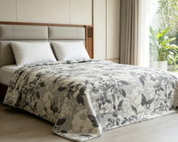 Couette de lit moderne respirante en chanvre pour l'été - Ode au papillon encreur